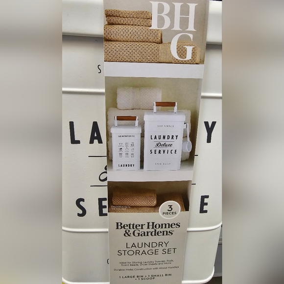 BETTER HOMES and GARDENS 2-Piece Metal Laundry Storage Set - Picture 4 of 4